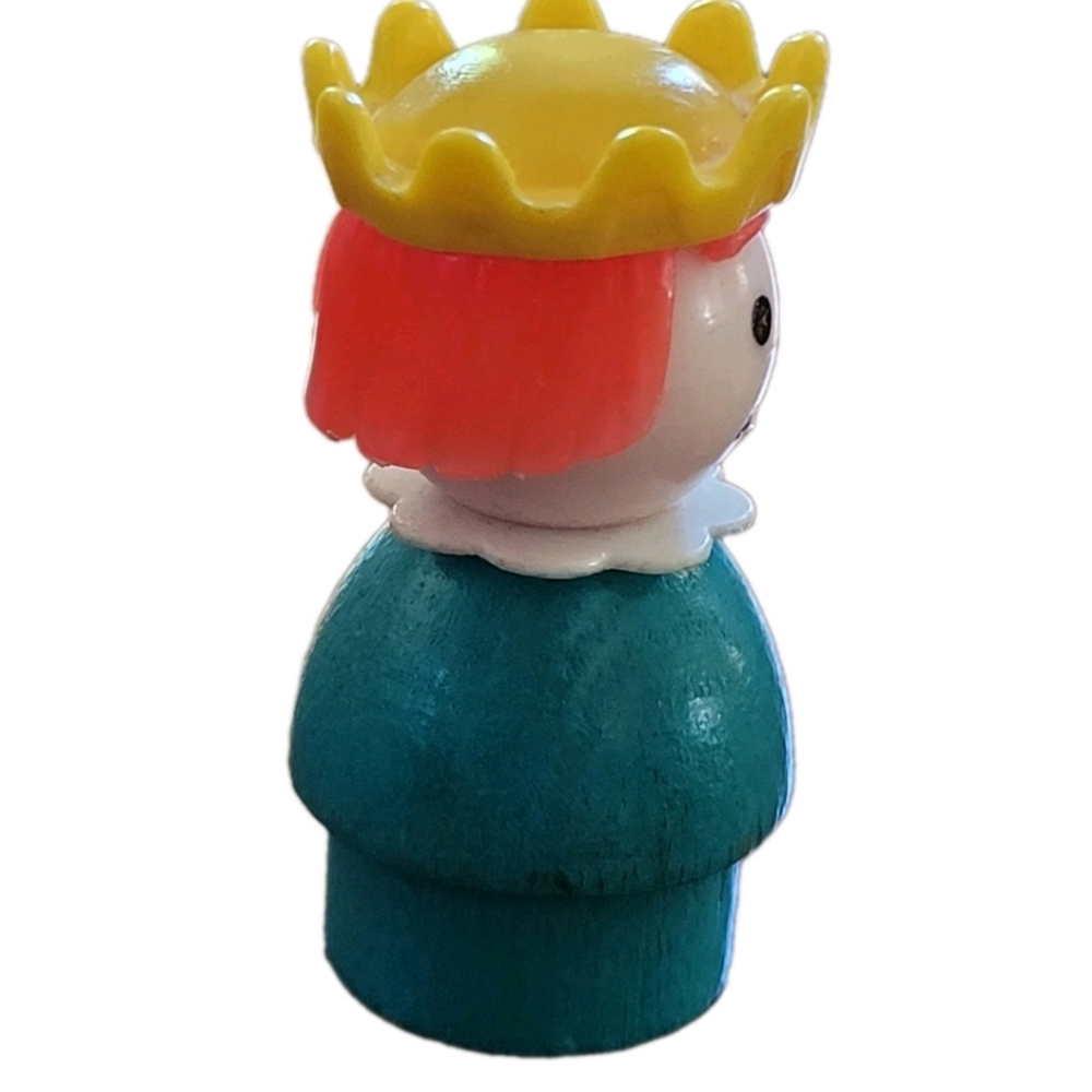 Fisher Price Little People Princess Vintage 993 Castle TURQUOISE Wood Body - Picture 7 of 10